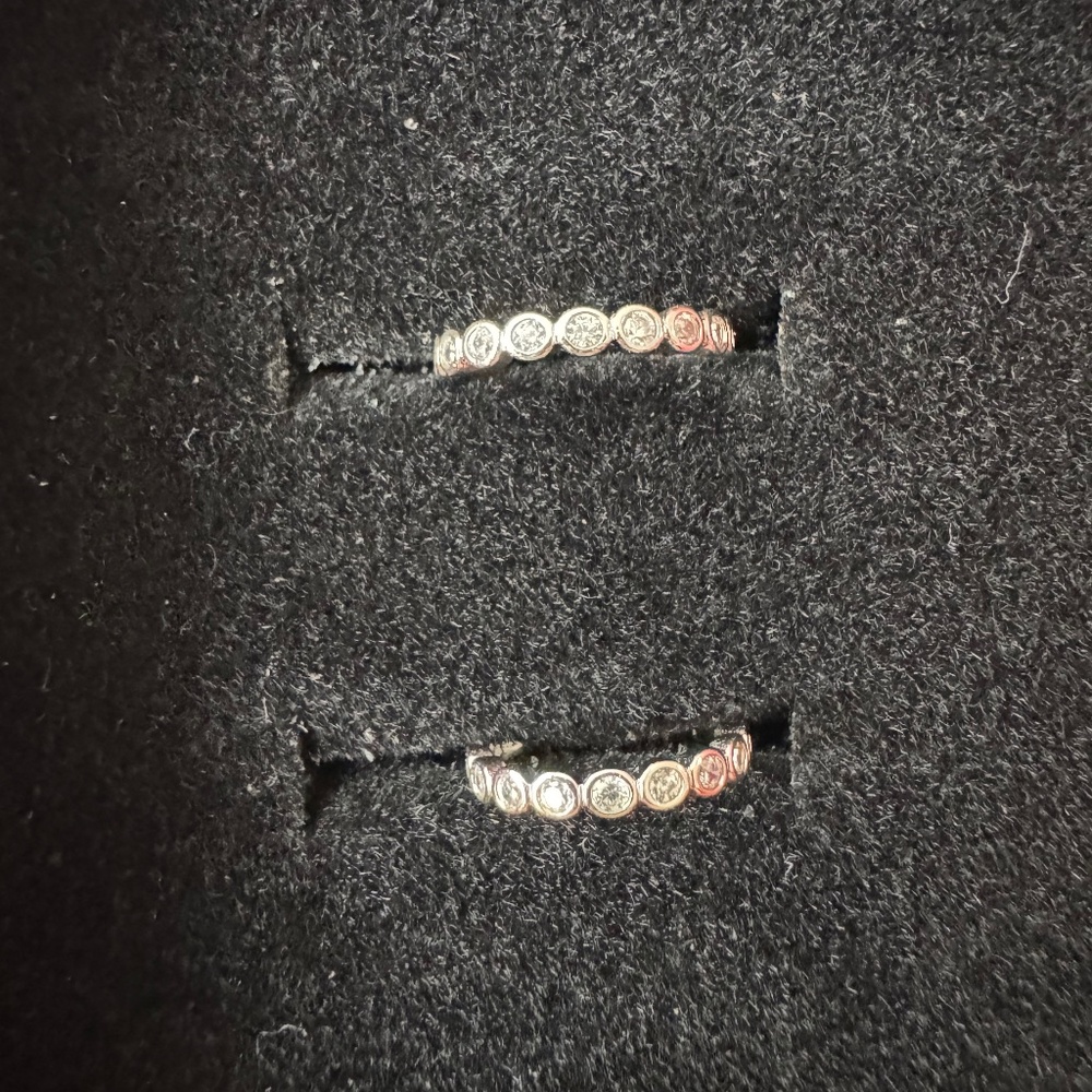 2 Non-pierced silver and crystal ear cuffs